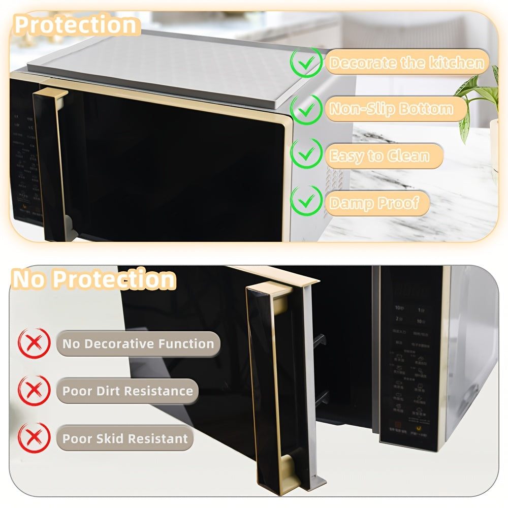 1pc Silicone Heat Resistant Mat for Kitchen Countertop - 11.5x17in Protective Pad for Microwave, Air Fryer, Coffee Maker & Stand Mixer - Non-Slip Hot Surface Guard with Grid Pattern, Heat Resistant Silicone Mat