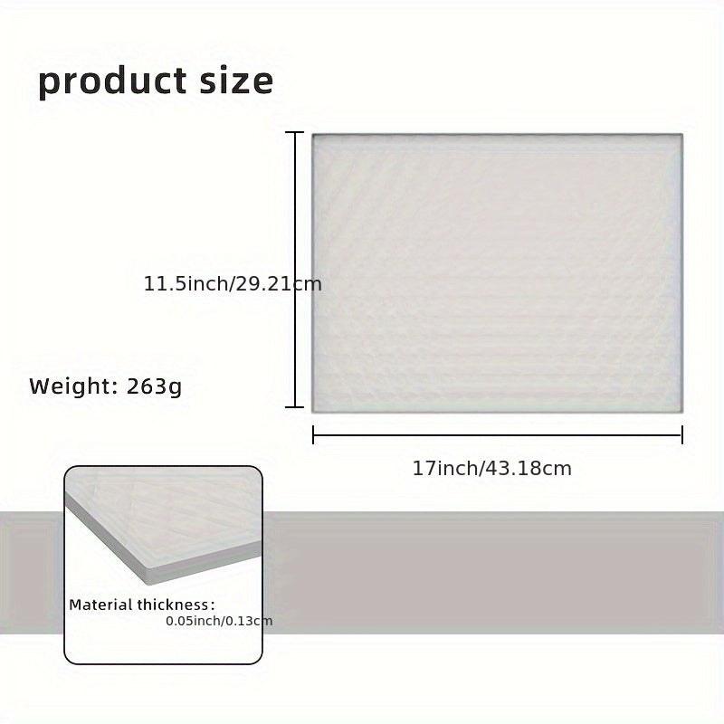 1pc Silicone Heat Resistant Mat for Kitchen Countertop - 11.5x17in Protective Pad for Microwave, Air Fryer, Coffee Maker & Stand Mixer - Non-Slip Hot Surface Guard with Grid Pattern, Heat Resistant Silicone Mat