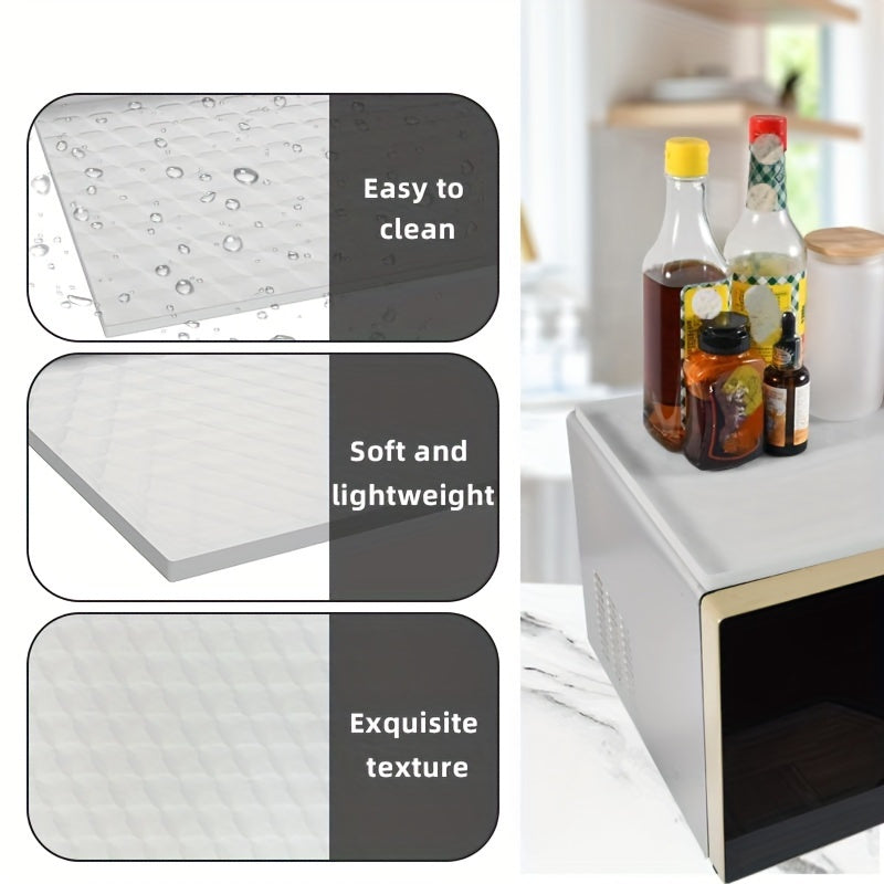 1pc Silicone Heat Resistant Mat for Kitchen Countertop - 11.5x17in Protective Pad for Microwave, Air Fryer, Coffee Maker & Stand Mixer - Non-Slip Hot Surface Guard with Grid Pattern, Heat Resistant Silicone Mat