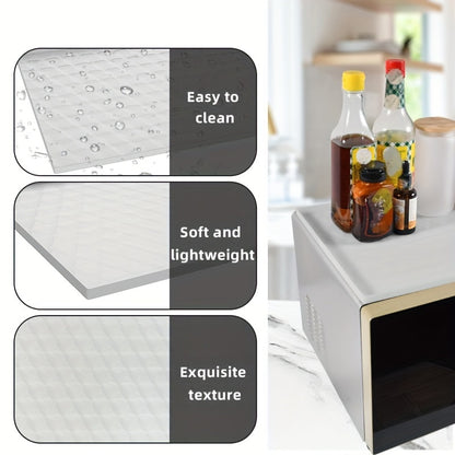 1pc Silicone Heat Resistant Mat for Kitchen Countertop - 11.5x17in Protective Pad for Microwave, Air Fryer, Coffee Maker & Stand Mixer - Non-Slip Hot Surface Guard with Grid Pattern, Heat Resistant Silicone Mat